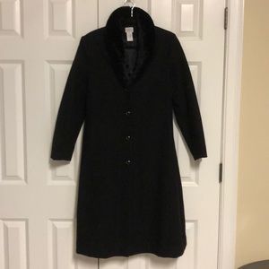 Talbot Kids Black Long Wool Coat
